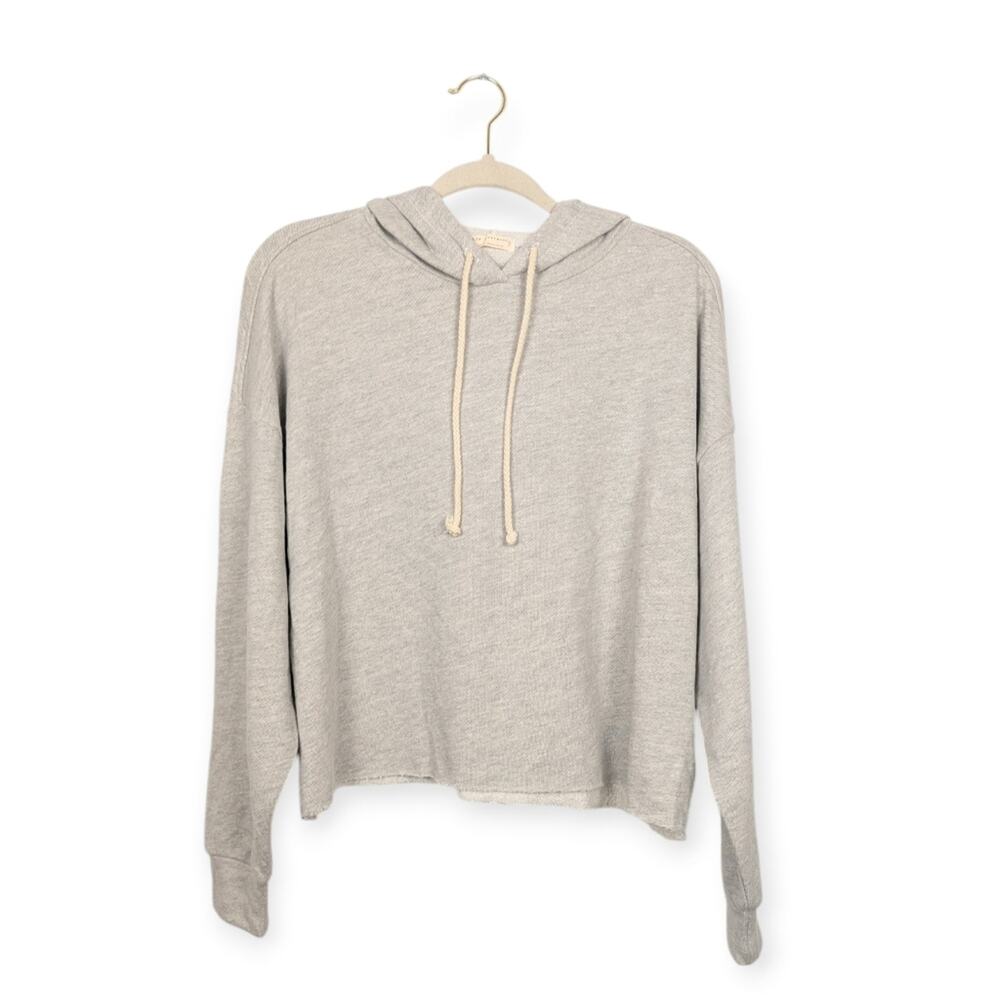Free People FP Movement Dynamite Hoodie S Gray Cropped Athleisure Sweatshirt